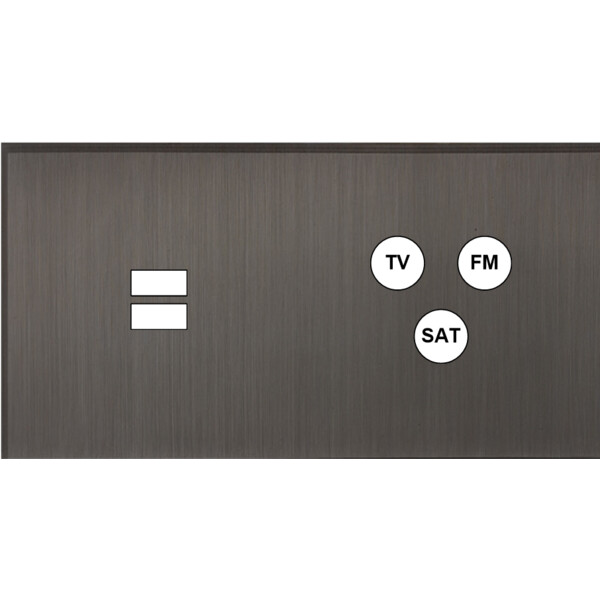 Façade Empreintes ANGLE Canon de Fusil Double Horizontale Chargeur USB C3 M - Modelec - 258474M-E2