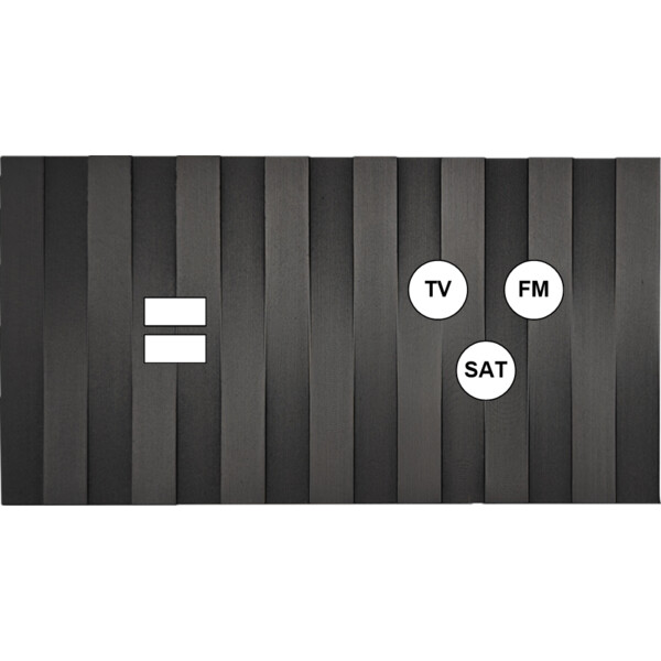 Façade Empreintes LIGNE Canon de Fusil Double Horizontale Chargeur USB C3 M - Modelec - 258474M-E5