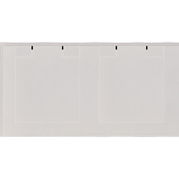 Façade Empreintes ANGLE Blanc Double Horizontale 2 prises schuko à clapet, mag - Modelec - 260471M-E2CLK