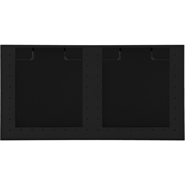 Façade Empreintes POINT Noir Double Horizontale 2 prises schuko à clapet, mag - Modelec - 260472M-E4CLK