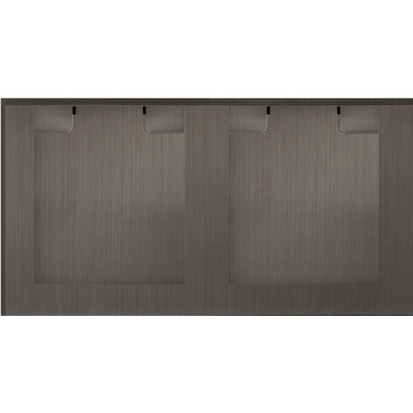 Façade Empreintes ANGLE Canon de Fusil Double Horizontale 2 prises à clapet, mag - Modelec - 260474M-E2CL