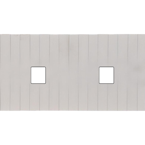 Façade Empreintes LIGNE Blanc Double Horizontale 1 Média 1 Média, magnétique - Modelec - 266471M-E5