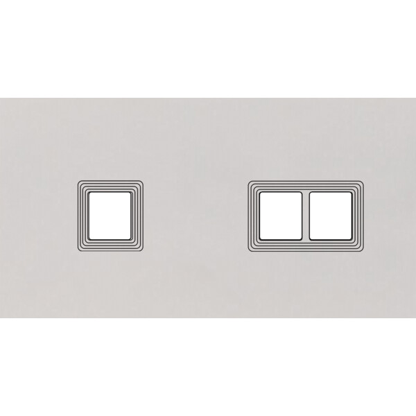 Façade Empreintes VOLUME Blanc Double Horizontale 1 Média 2 Média, magnétique - Modelec - 267471M-E1