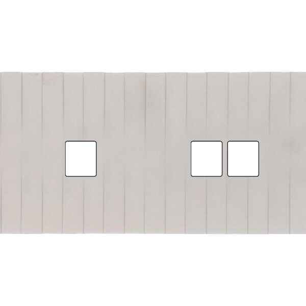 Façade Empreintes LIGNE Blanc Double Horizontale 1 Média 2 Média, magnétique - Modelec - 267471M-E5