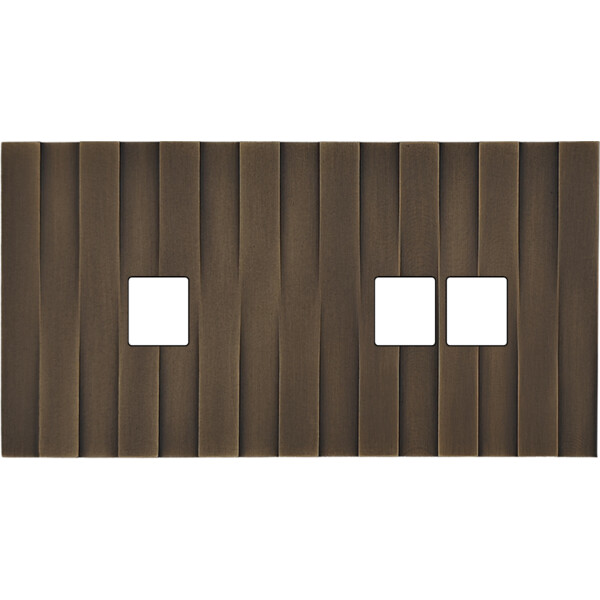 Façade Empreintes LIGNE Vieux Bronze Double Horizontale 1 Média 2 Média, mag - Modelec - 267477M-E5