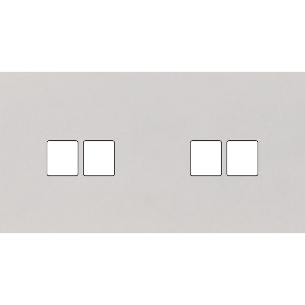 Façade Empreintes PLAN Blanc Double Horizontale 2 Doubles Média, magnétique - Modelec - 268471M-E0