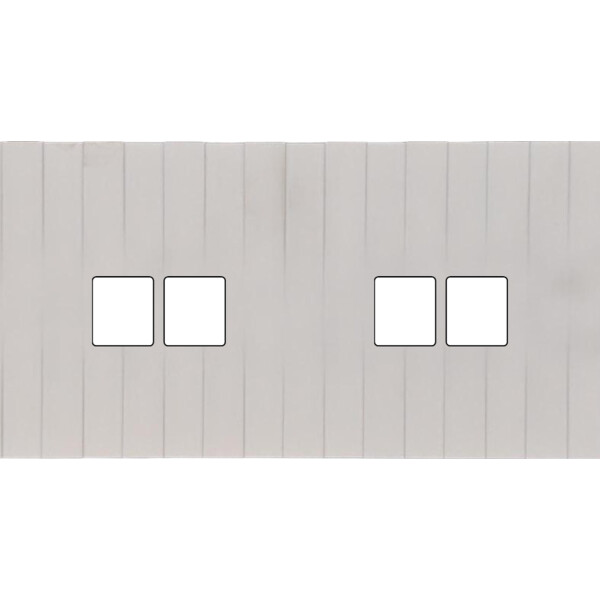 Façade Empreintes LIGNE Blanc Double Horizontale 2 Doubles Média, magnétique - Modelec - 268471M-E5