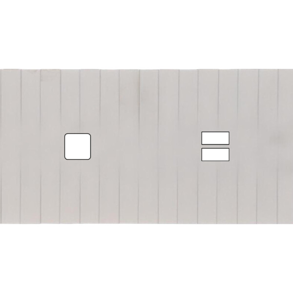 Façade Empreintes LIGNE Blanc Double Horiz 1 bouton carré Chargeur USB, magn - Modelec - 275471M-E5
