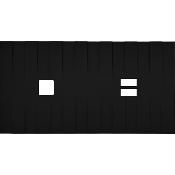 Façade Empreintes LIGNE Noir Double Horiz 1 bouton carré Chargeur USB, magn - Modelec - 275472M-E5