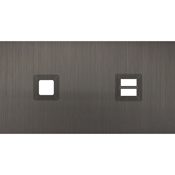 Façade Empreintes VOLUME Canon de Fusil Double Horiz 1 bouton carré Chargeur USB - Modelec - 275474M-E1