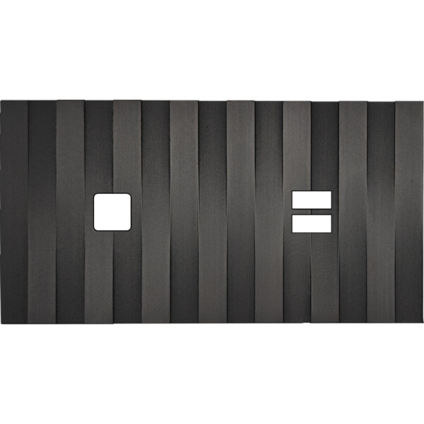 Façade Empreintes LIGNE Canon de Fusil Double Horiz 1 bouton carré Chargeur USB - Modelec - 275474M-E5