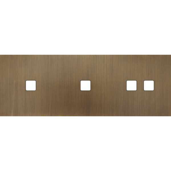 Façade Empreintes PLAN Vieux Bronze Triple Horiz 1 bouton 1 bouton 2 boutons M - Modelec - 304477M-E0
