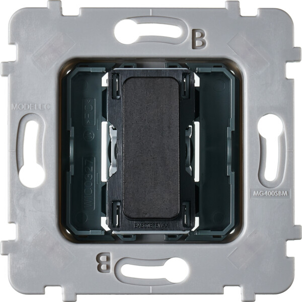 Mécanisme plat bouton 1 va et vient ou poussoir pour collection m acier verni - Modelec - 087010G541
