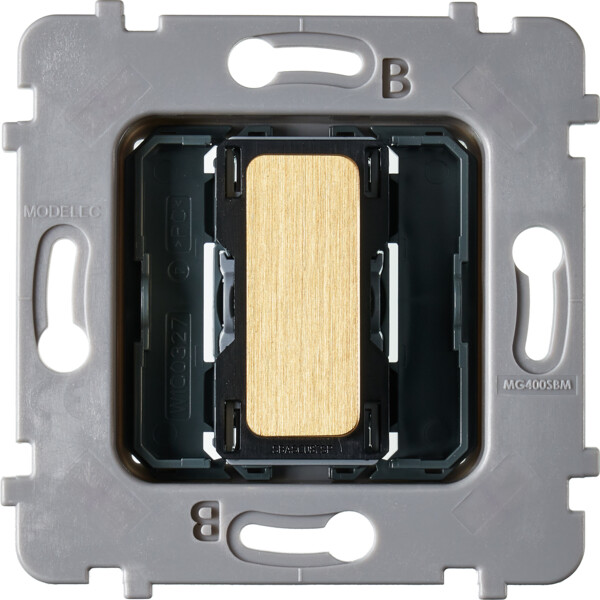 Mécanisme plat bouton permutateur pour collection m laiton brossé - Modelec - 087060G512