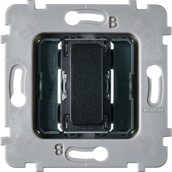 Mécanisme plat bouton permutateur pour collection m noir - Modelec - 087060GPNO