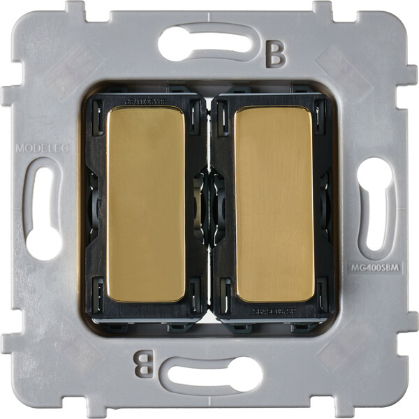 Mécanisme plat bouton volet roulant va et vient pour collection m laiton miroir - Modelec - 087180G543