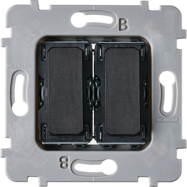 Mécanisme plat bouton volet roulant poussoir pour collection m acier verni - Modelec - 087280G541