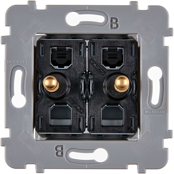 Mécanisme à connexion automatique volet roulant poussoir dore pour collection confidence - Modelec - 087280GOR