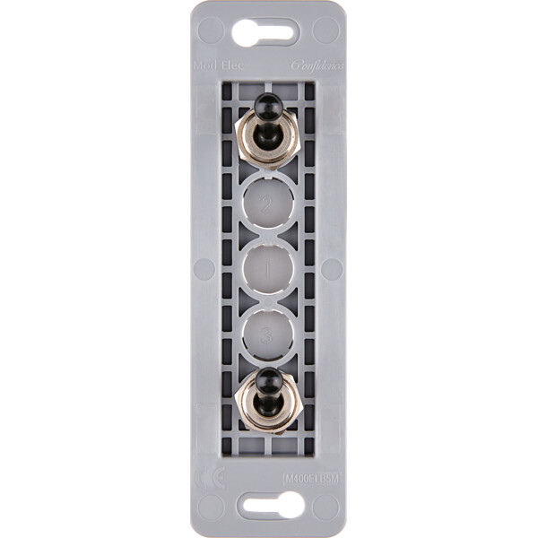 Mécanisme étroit long Noir 1 va et vient + 1 poussoir éloigné (072-022G) - Modelec - 072022G