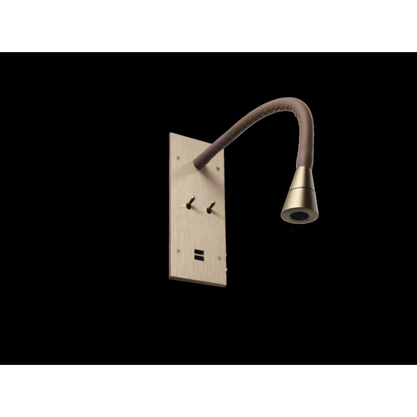 Gainage cuir marron flesi 40cm (CUIR4L40) - Modelec - CUIR4L40