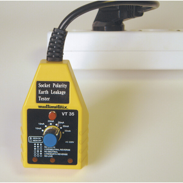 Testeur de Prises et de Différentiel VT35 Multimetrix 2P+T – 10 à 16 A – 10 à 35 mA - Multimetrix - P06230301