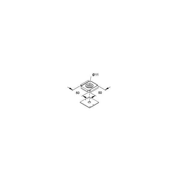 Eclisse simple et contreplaque pour suspension EZ - Niedax - 280704