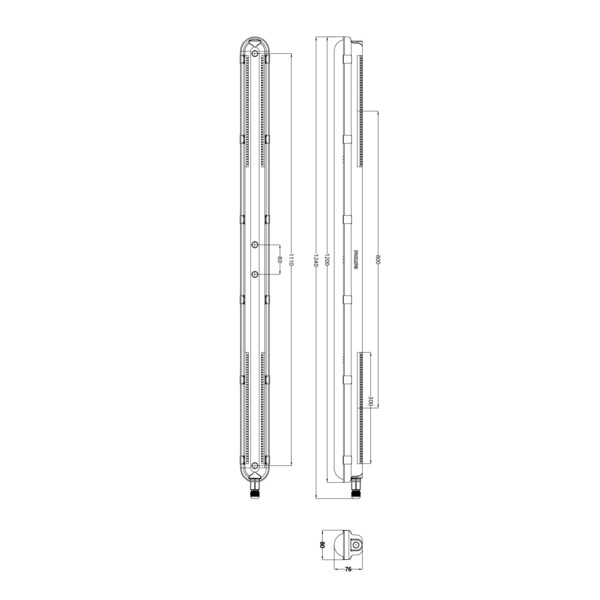 Coreline etanche led 1200 trav wt120c 840 detecteur 17w 2700lm ip66ik08 100khl80 - Philips - 359865