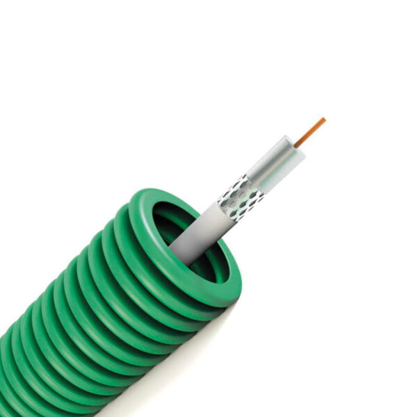 Gaine ICTA 17VATC coxial Qofil Preflex diamètre 20 verte classe B couronne de 100m - Qofil Preflex - 20TV17V