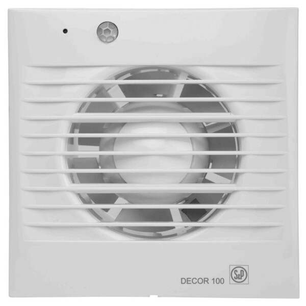 Aérateur extra-plat, 95 m3/h, 13W, détection de présence, tempo réglable D100 mm. (DECOR 100 CDZ) - S&P France - 401438