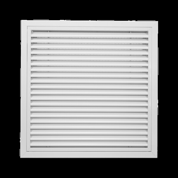 Grille de reprise intérieur + filtre, alu blanc, d 300 x 300 mm (graixpf b 300x300) - S&P France - 850949