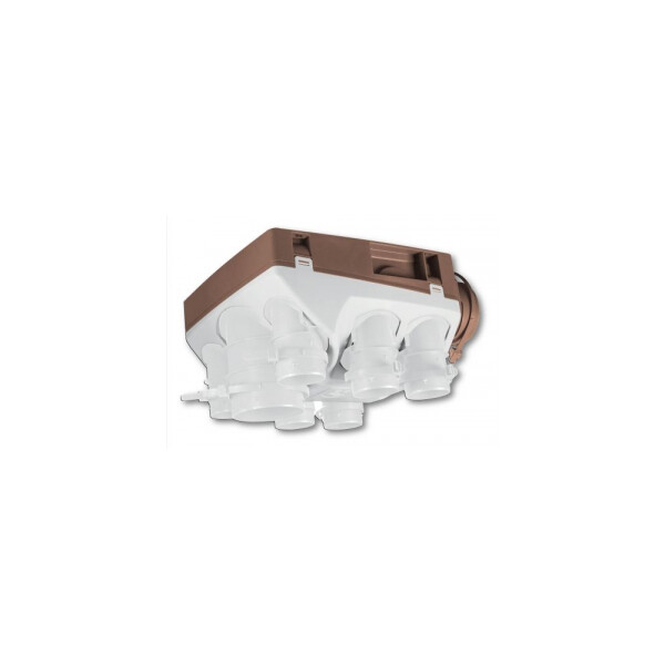 Kit VMC hygro Ecowatt type B pour logements T3/6 jusqu'à 6 sanitaires. B piles. (OZEO ECOWATT KHB T3/7 P) - S&P France - 603611
