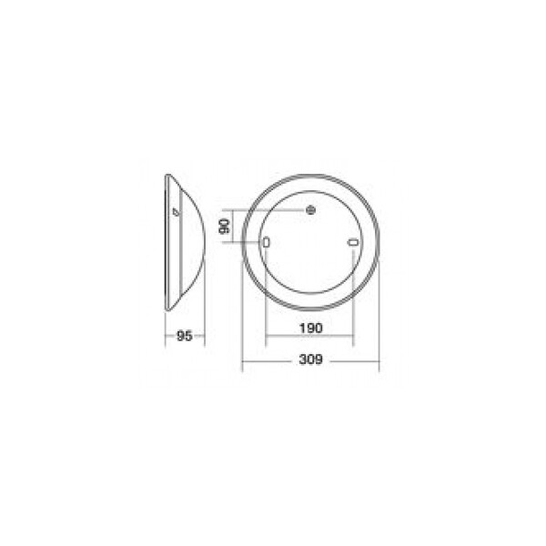 Hublot rond étanche E27 Sarlam Chartres ON/OFF 53W 2700K 1200lm blanc - Sarlam - 714270