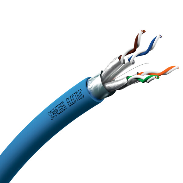Actassi - câble cl-mnc - cat6a f/ftp c - 2x4paires - bleu - au mètre linéaire - Schneider Electric - VDICC64X228