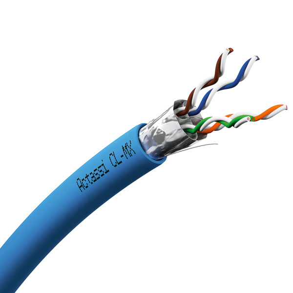 Actassi - câble cl-mnc - cat6a f/ftp c - 4paires 550mhz bleu - au mètre linéaire - Schneider Electric - VDICC68X218