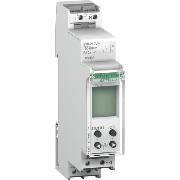 Multi9 - Inter Horaire Ihp+ Compact 1 Canal 24h/7j Réserve De Marche 84 Commutat - Schneider Electric - CCT15838