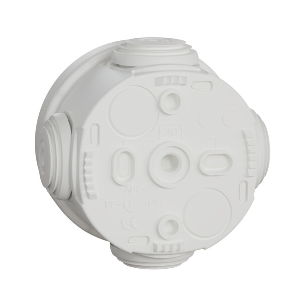 Mureva box - boite de dérivation avec embouts - Ø60 - ip55 - blanc polaire - Schneider Electric - IMT05021