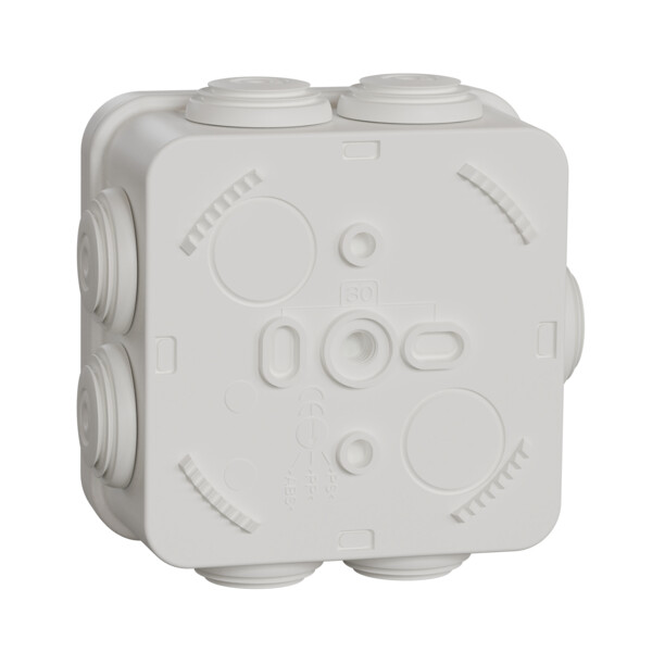 Mureva box - boite de dérivation avec embouts - 80x80x45 - ip55 - blanc polaire - Schneider Electric - IMT05024