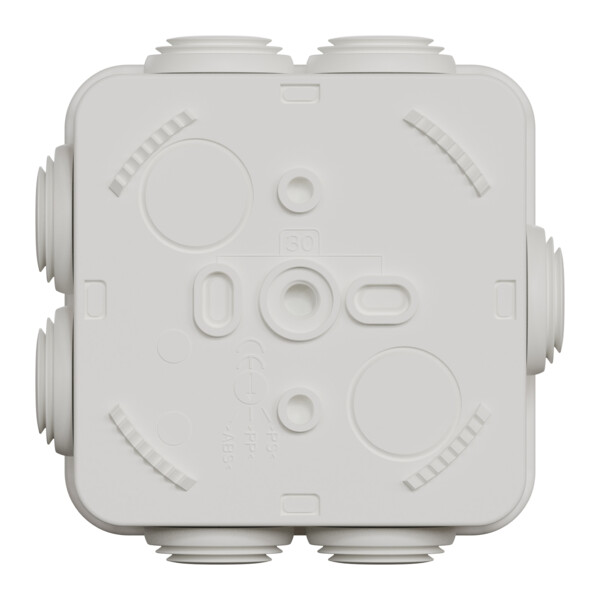 Mureva box - boite de dérivation avec embouts - 80x80x45 - ip55 - blanc polaire - Schneider Electric - IMT05024