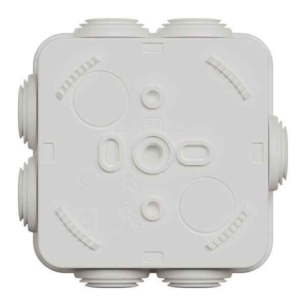 Mureva box - boite de dérivation avec embouts - 80x80x45 - ip55 - blanc polaire - Schneider Electric - IMT05024