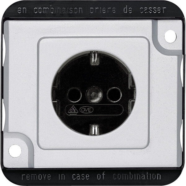 Anti-vandalisme, prise de courant 2p+t schuko, connexion rapide - Schneider Electric - MTN2300-7060