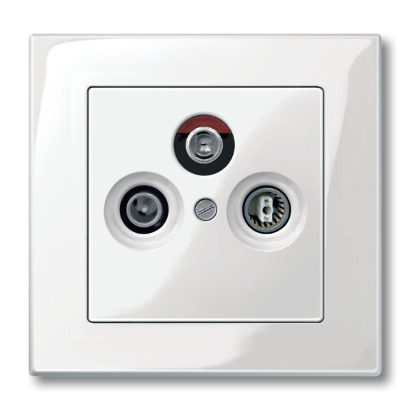 M-Plan Blanc, enjoliveur prise télévision TV+FM - Schneider Electric - MTN296719
