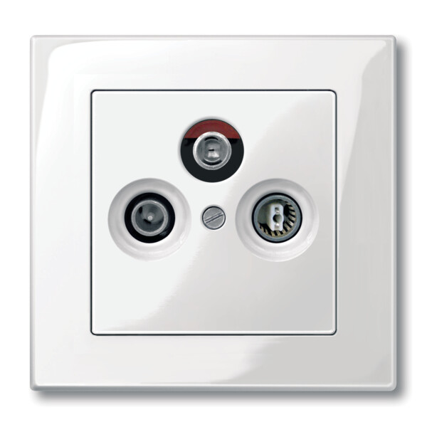 M-Plan Blanc, enjoliveur prise télévision TV+FM - Schneider Electric - MTN296719