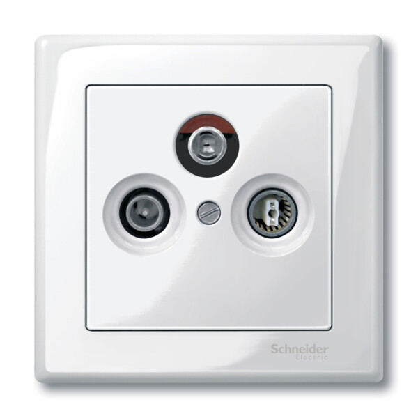 M-Plan Blanc, enjoliveur prise télévision TV+FM - Schneider Electric - MTN296719
