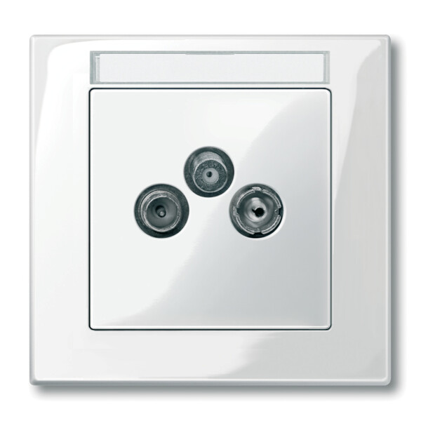 M-Plan Blanc, enjoliveur prise télévision TV+FM - Schneider Electric - MTN296719
