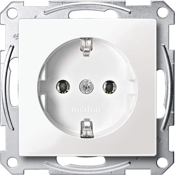 PRISE COURANT 2 P TERRE S HUKO MP BLANC - Schneider Electric - MTN2301-0319