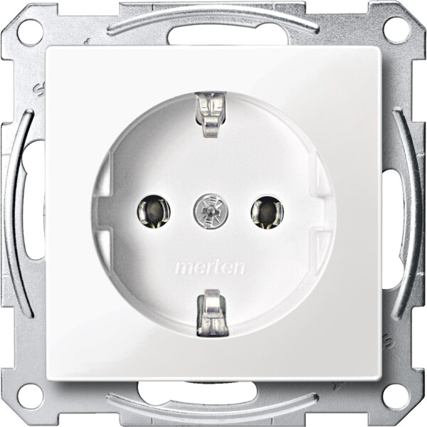 PRISE COURANT 2 P TERRE S HUKO MP BLANC - Schneider Electric - MTN2301-0319