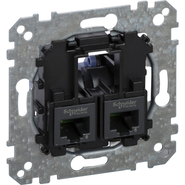 System M, mecanisme RJ45 Double cat6 UTP - Schneider Electric - MTN4576-0002