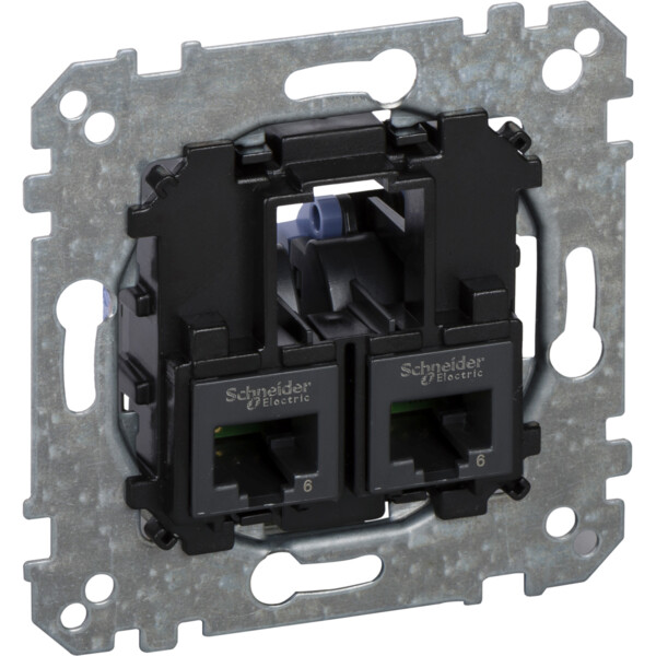 System M, mecanisme RJ45 Double cat6 UTP - Schneider Electric - MTN4576-0002