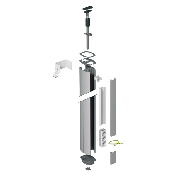 Schneider Electric Optiline 45, Colonne Fixe à Vérin Aluminium 1 Face de 3,1 à 3,5 M - Schneider Electric - ISM20102