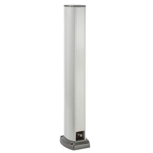OptiLine 45 - colonnette aluminium laqué blanc polaire - 2 faces - 0,7 m - Schneider Electric - ISM20203P